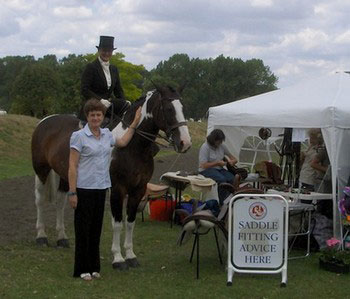 Shirley Oultram on her horse Wish